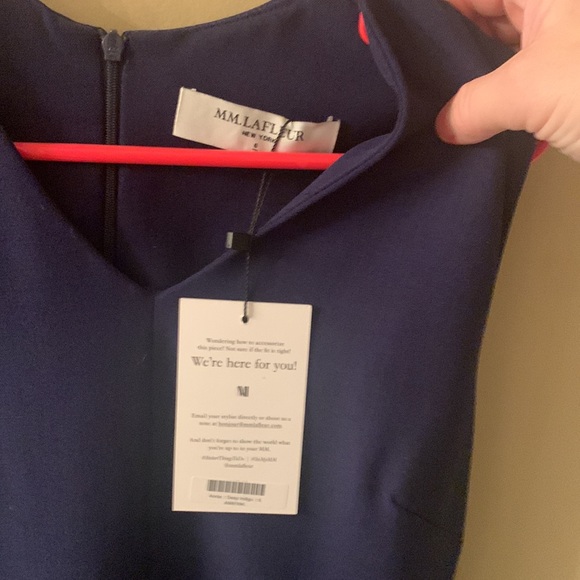 BNWT M.M. LAFLEUR deep indigo Blue size 6 dress sleeveless dress. - Picture 3 of 8